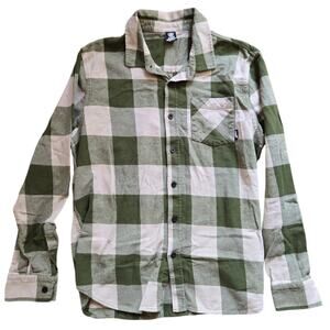 Neff | Green & Cream Button Down Flannel | Size M